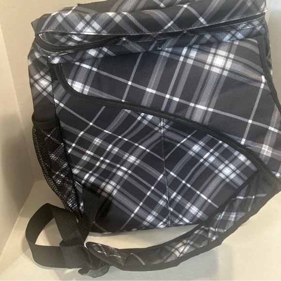 Thirty-One Plaid Black and White Backpack -Sling - Picture 3 of 9